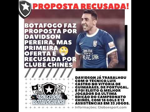 NOTÍCIAS DO BOTAFOGO: Wuhan three towns, da China, rejeita proposta do Botafogo por Davidson!#shorts NOTÍCIAS DO BOTAFOGO: Wuhan three towns, da China, rejeita proposta do Botafogo por Davidson!#shorts Thumbnail