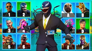 FORTNITE CHALLENGE PART #28 - GUESS WHICH TWO SKINS ARE MIXED.