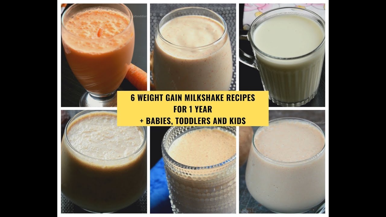 Weight Gain Milkshake For Babies – 6 Easy Milkshake/Smoothie Recipes At Home | GKFooddiary.com