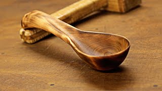 How to Make Spoon Using just Hand Tools | Woodworking Project