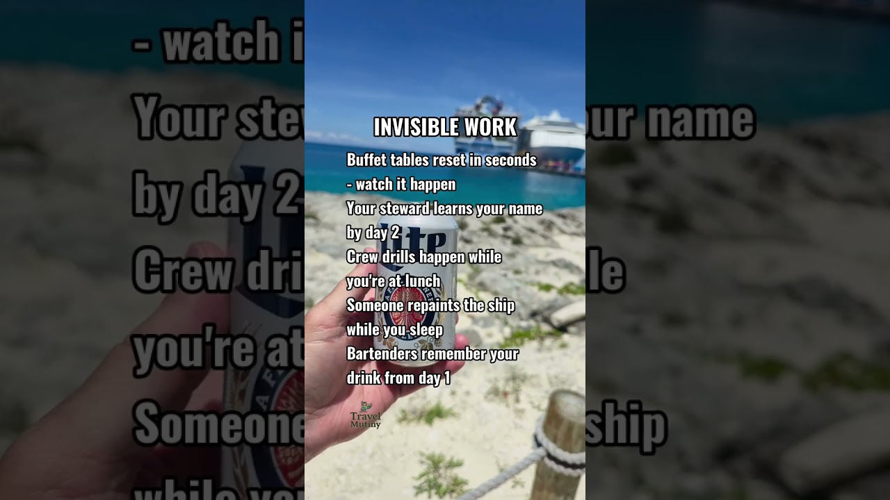 Cruise crew's invisible work goes unnoticed. Want price-drop alerts? Comment TRACK!