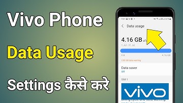 Vivo Phone Data Usage Settings | Vivo Me Data Use Show Kaise Kare | Data Usage In Vivo