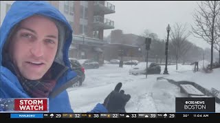 Quiet Streets In East Boston During Snow Storm Friday