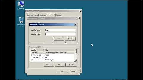 How to setting the environment Variable on Windows Server 2008