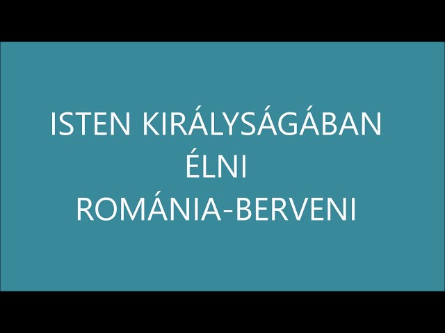 ISTEN KIRÁLYSÁGÁBAN ÉLNI