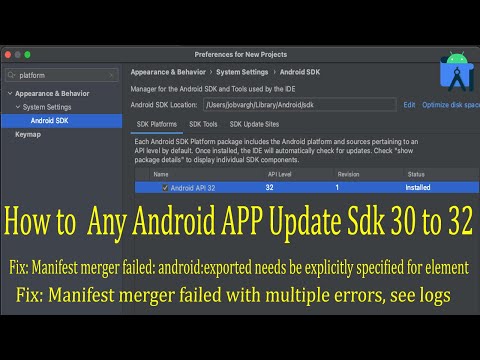 How to update any app SDK API level 30 to 32 | Android Studio | Full Tutorial | Tech MadBD