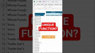 Excel UNIQUE Function EXPLAINED in 30 Seconds! #excel #spreadsheetmagic #excelcourse #microsoft