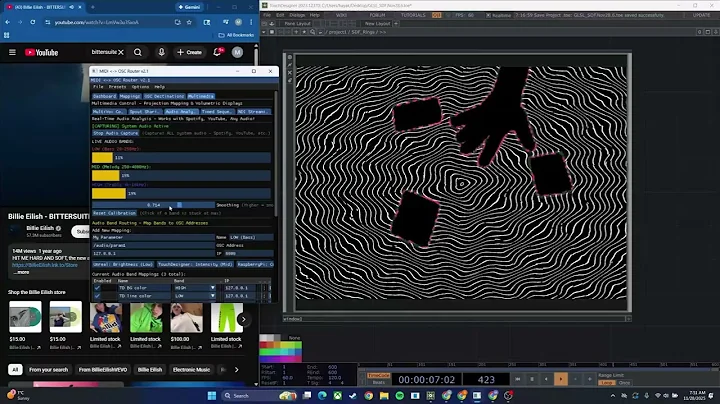 Audio reactive GLSL shader in Touchdesigner