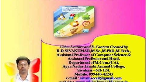 OPERATING SYSTEM-R.D.SIVAKUMAR