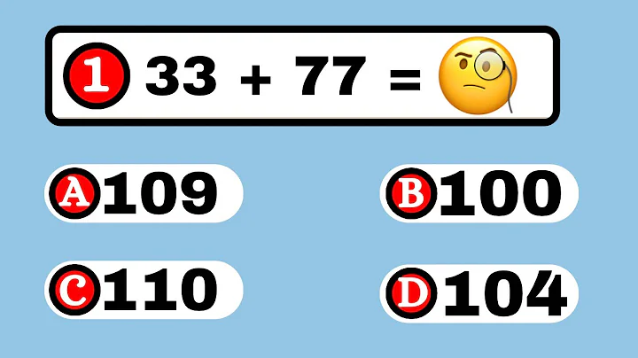 Addition Quiz For Kids | 20 Math Quiz For Kids