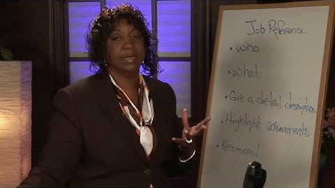 Management & Job Interviewing : Writing a Reference Letter