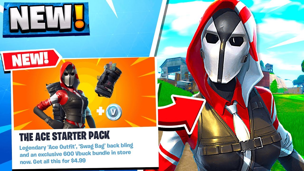 Free Skin With 600 Vbucks Ace Starter Pack Fortnite Skins Youtube