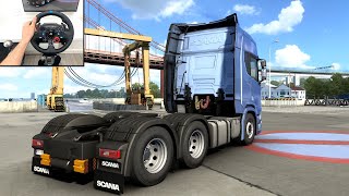 Crane Haulage From Lisbon to Ponte de sor - Euro Truck Simulator 2 - Logitech G29 + Thrustmaster screenshot 1