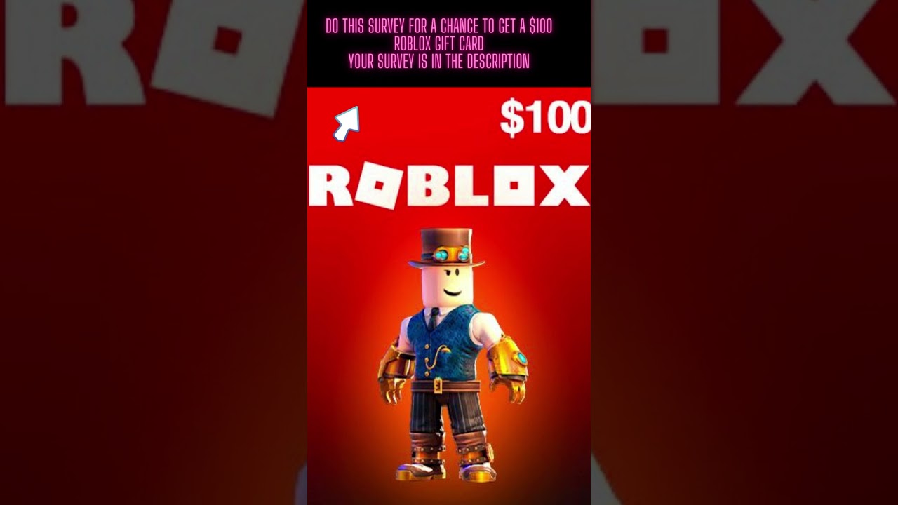 $100 Roblox Gift Card - Survey to Support Krampus Gaming 