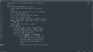 Leetcode 216. Combination Sum III in Python | Python Leetcode | Python Coding Tutorial | Python ASMR