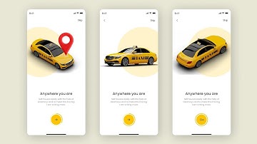 Taxi Booking App Design | Onboarding Screens (Part 1) | UI/UX Design Journey 2024 @Shahabux