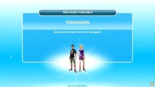 Sims Freeplay Teenager Quest