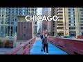 Chilly spring day in chicago walking tour  downtown chicago on wednesday  april 24 2024  4k