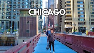 Chilly Spring Day in Chicago Walking Tour - Downtown Chicago on Wednesday | April 24, 2024 | 4k