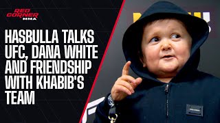 Hasbulla does his FIRST EVER media scrum at Khabib's Eagle FC event