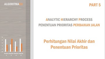 Contoh Metode AHP (Analytical Hierarchy Process) dengan Excel Studi Kasus Perbaikan Jalan - Part 5