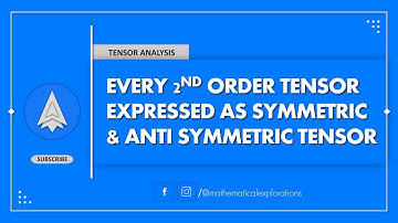 Every Second Order Tensor Can be Expressed as The Sum of Symmetric and Anti Symmetric Tensor