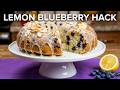 Moist Lemon Blueberry Bundt CAKE with Almond Glaze - Cake Mix Hack