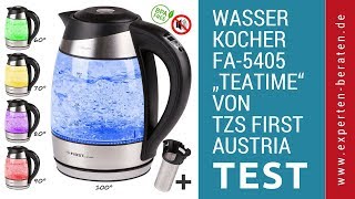 ▻ Unboxing- und Test-Video des Wasserkochers „Teatime“ FA-5405 v. TZS First  Austria auf Deutsch ☑ - YouTube