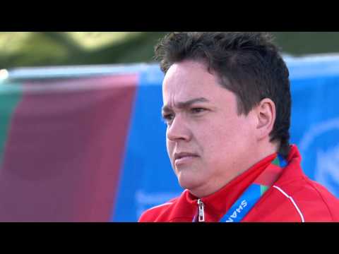 Women's shot put F34 | Victory Ceremony | 2014 IPC Athletics European Championships Swansea