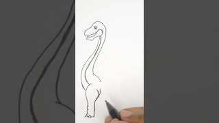 HOW TO DRAW BRONTOSAURUS CUTE - ADORABLE BRONTOSAURUS DRAWING