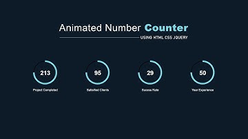 How To Make Circular Progress Bar with Counter Using HTML CSS jQuery