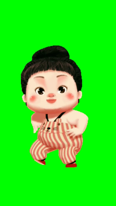 Green screen kartun joget lucu