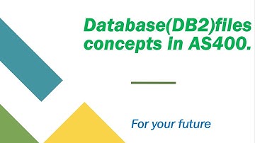 Database files(DB2) concept in AS400