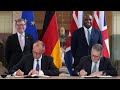 Germany&#39;s Merz and UK&#39;s Starmer sign &#39;first of its kind&#39; defence and migration treaty