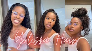 NO Glue, NO Gel, NO Lace!!! Only 1 min Needed! Grab-N-Go Water Wave Headband Wig 😍 | Yolissa Hair