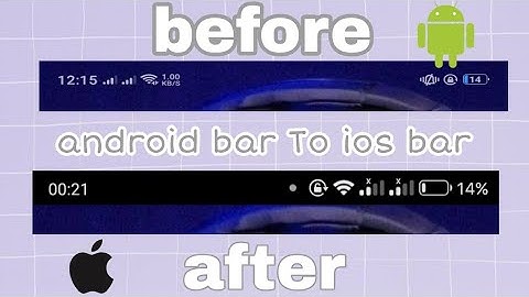 How to change android status bar into iphone(ios) | vanilla rpw