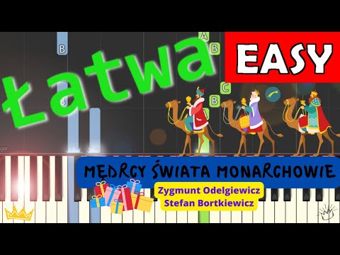 🎹 Mędrcy świata - Piano Tutorial (łatwa wersja) 🎵 NUTY W OPISIE 🎼