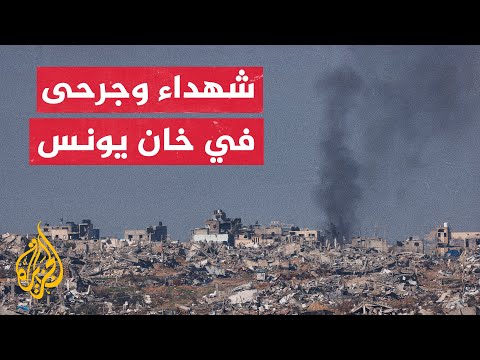 مراسل الجزيرة غارات إسرائيلية دمرت منازل سكنية في منطقة معن شرق خان يونس