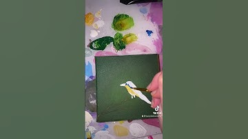 Painting a blue bird for the first time! #shorts #trending #art #acrylic #painting #cute #blue #bird