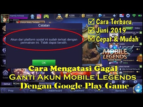 Cara Mengatasi Akun Dari Platform Sosial Ini Sudah Terkait Dengan Permainan Ini Mobile Legends Youtube