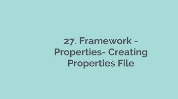 27. API Automation Framework - Creating Properties File Rest Assured,  API Automation Playlist