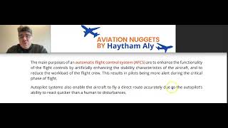 automatic flight control system AFS Aviation nuggets by @Haytham_Aly