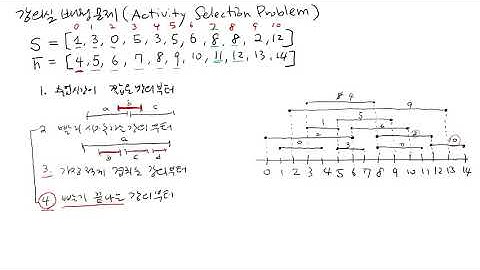 알고리즘 - 그리디 알고리즘 - 강의실배정 문제