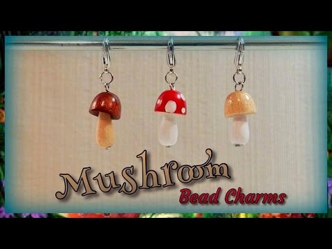 DIY Mushroom Beads and Charms Jewelry Making Finding Kit 