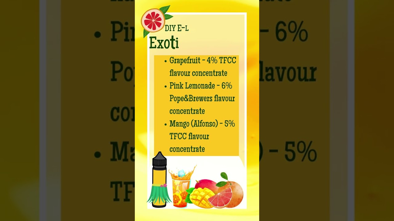 Exotic Lemonade DIY E LIQUID RECIPE
