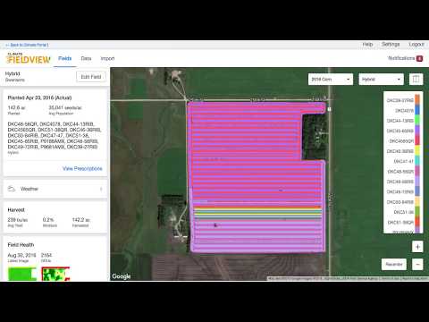 Viewing map layers on FieldView Web