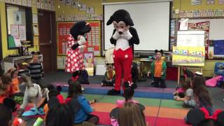 Mickey and Minnie at Alyssa's kindergarten birthday party