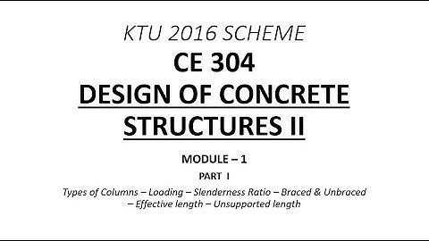 Columns - Intro | DCS 2 - Module 1 - Part I | KTU B.Tech Civil Engineering, S6 | Free Online Class