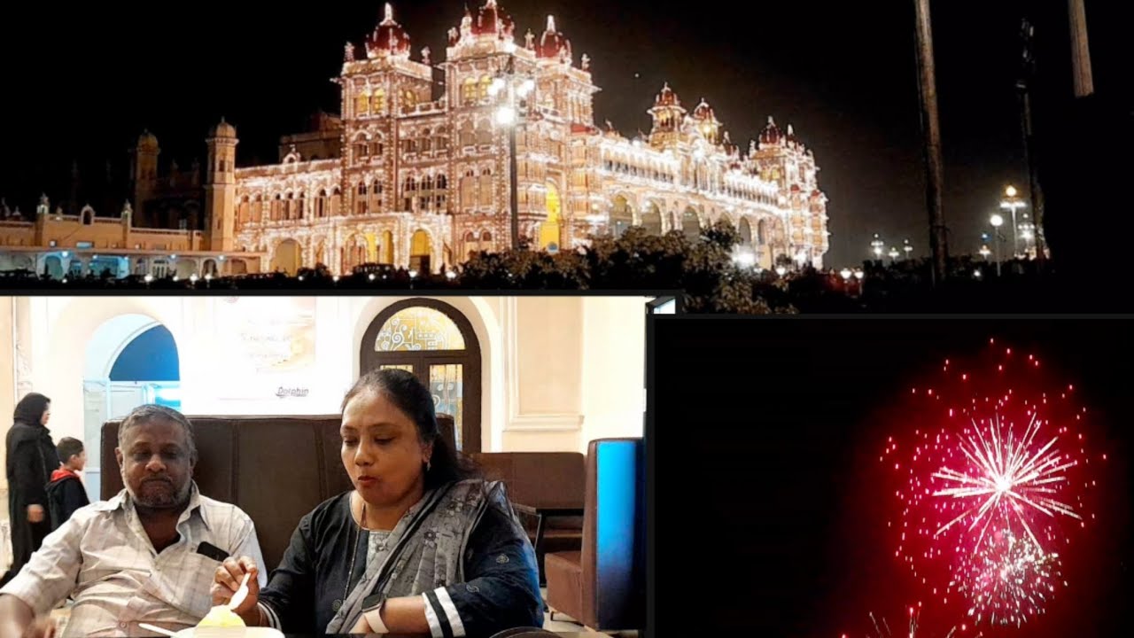 Happy New year || 2026 || celebration at mysore palace || fireworks ,light and festive vibes