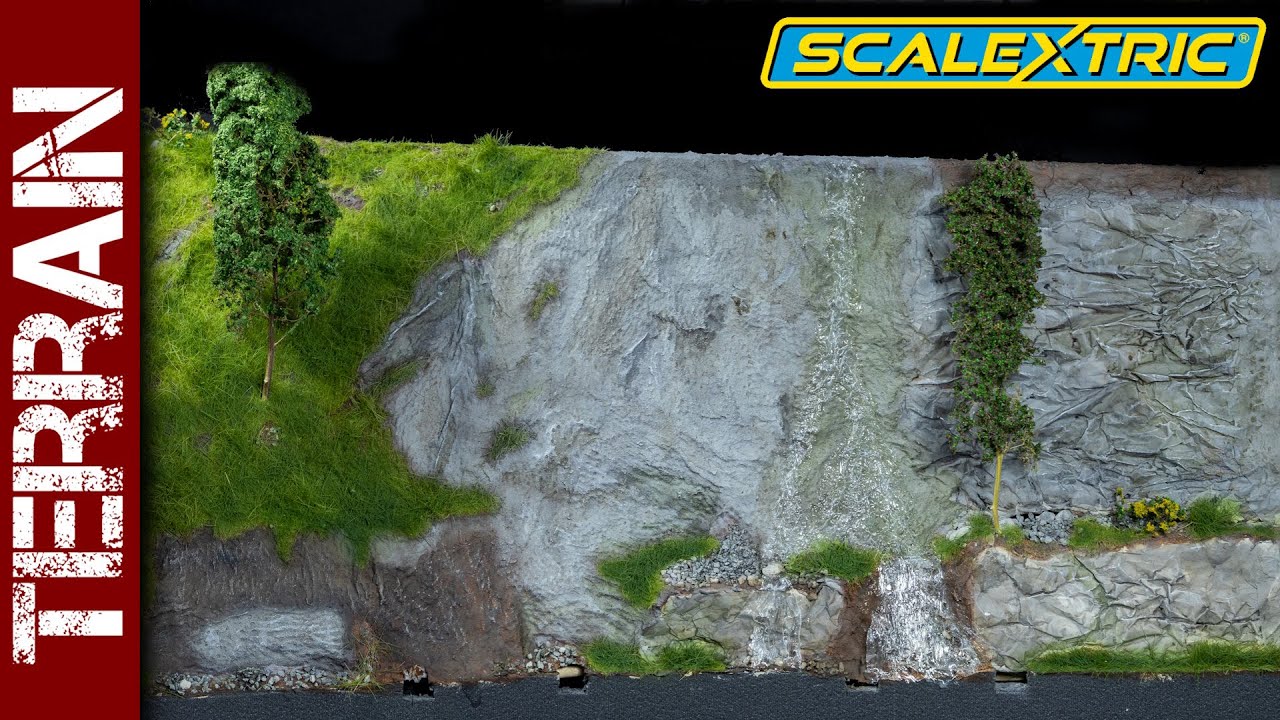 Creating a realistic hillside terrain diorama piece (1:32 scale for Scalextric track)